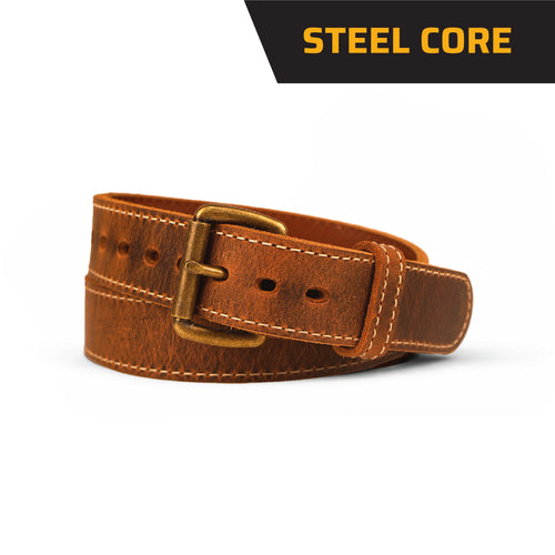 Distressed American Bison Steel Core Bullbelt® 1.50"