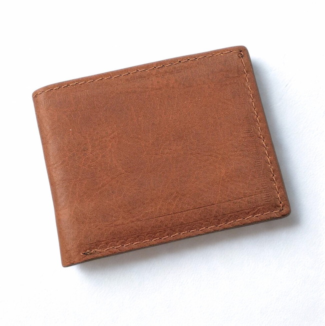 American Bison Leather Bifold Wallet