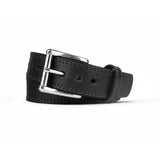 Black Double Stitched Zombie Bullbelt® - Men's Distressed Double Stitched Leather Belt 1.5