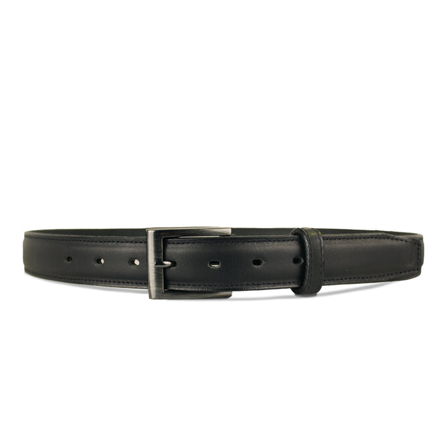 Men's Black Raised Center Dress Belt - 1.25"