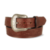 Western Oak Leaf Pattern Leather Belt - 1.5