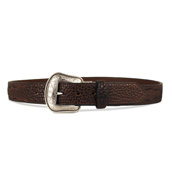 Western American Bison with Scallops Belt - 1.5"