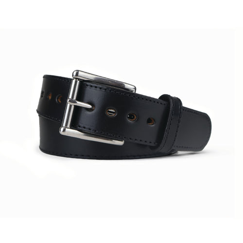 Black Extra Wide Stitched Bullbelt® : Men's Extra Wide Leather Stitched Belt 1.75"