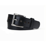 Black Extra Wide Stitched Bullbelt® : Men's Extra Wide Leather Stitched Belt 1.75