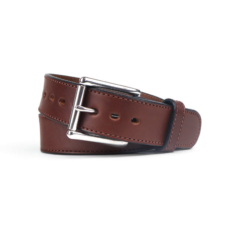 Brown Extra Wide Stitched Bullbelt | Premium Leather Belt