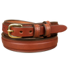 Men's Medium Brown Stitched Raised Center Ranger Belt 1.25