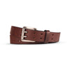 Brown Holey Bull Belt : Double Prong Leather Belt 1.50