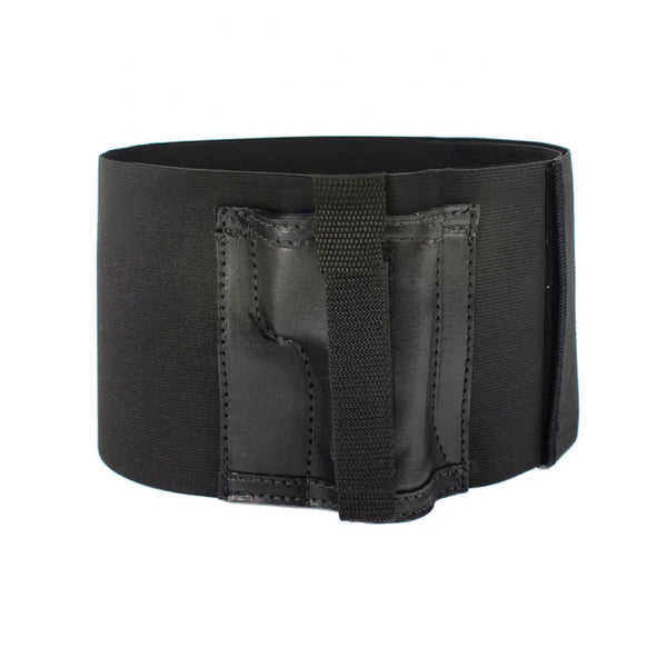 Belly Band Holster with Leather Pocket