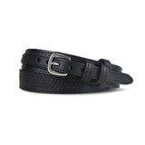 Men's Black Basketweave Stitched Ranger Belt 1.50