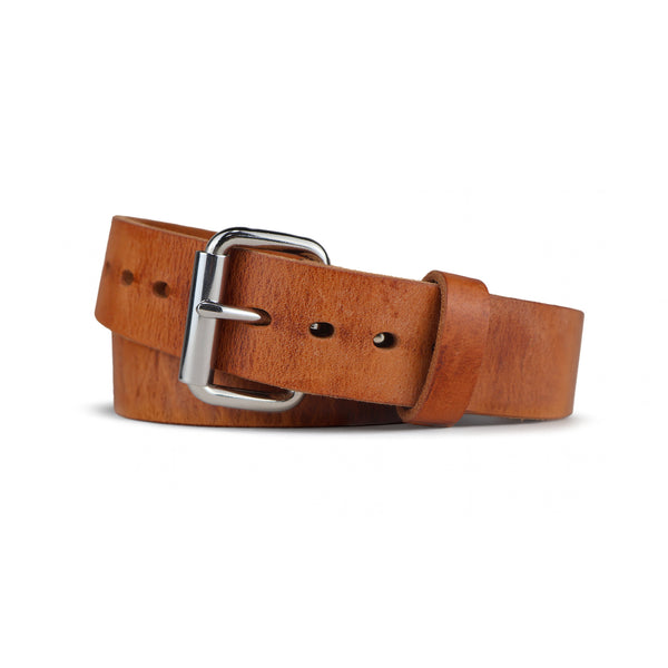 Roughcut® Holster Belt : Men's Natural Smooth Leather Belt 1.50"