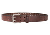 Brown Holey Bull Bullbelt® : Double Prong Leather Belt 1.50
