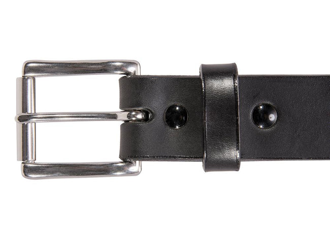 Black Bullbelt® : Men's Smooth Extra Thick Leather Belt 1.50"