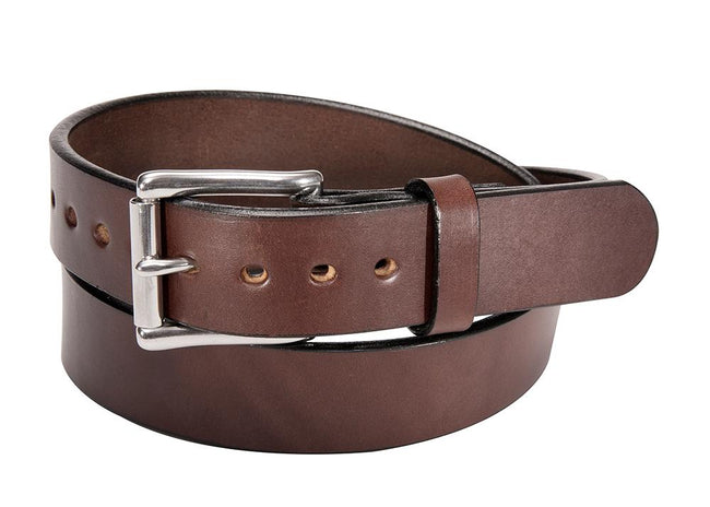 Brown Bullbelt® : Men's Smooth Extra Thick Leather belt 1.50"-Daltech Force