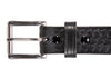 Black Extra Wide Wide Basketweave Bullbelt® - Men's Extra Wide Leather Belt with Basketweave Design 1.75