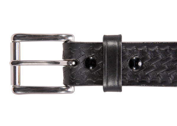 Black Basketweave Bullhide Gun Belt
