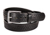Black Extra Wide Wide Basketweave Bullbelt® - Men's Extra Wide Leather Belt with Basketweave Design 1.75