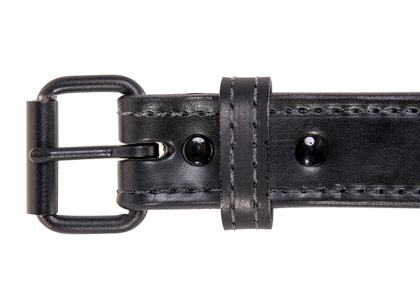 Black Stitched Bullhide Tactical Gun Belt