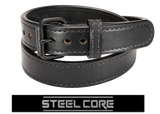 Black Tactical Steel Core Gun Belt