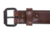 Brown Stitched Bullhide Tactical Gun Belt