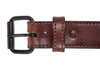 Brown Tactical Steel Core Bullbelt® - Men's Brown Leather Steel Core Belt with Black Buckle 1.50