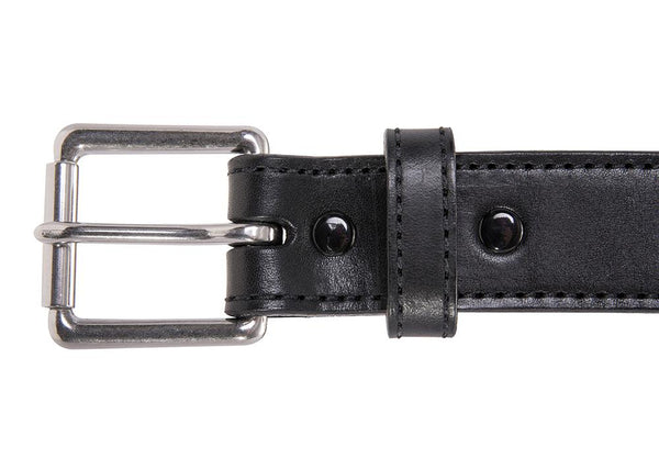 BULLBELT® 1.25" BLACK STITCHED BULLHIDE GUN BELT