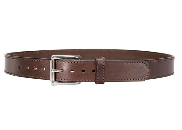 BULLBELT® 1.25" RICH BROWN STITCHED BULLHIDE GUN BELT