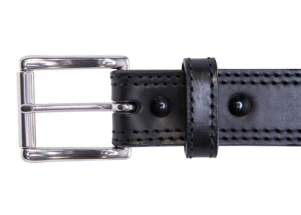 Black Double Stitched Bullhide Gun Belt