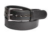 Black Extra Wide Stitched Bullbelt® : Men's Extra Wide Leather Stitched Belt 1.75