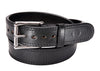 Black Double Stitched Zombie Bullbelt® - Men's Distressed Double Stitched Leather Belt 1.5