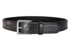 Black Double Stitched Zombie Bullbelt® - Men's Distressed Double Stitched Leather Belt 1.5