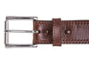 Black Double Stitched Zombie Bullbelt® - Men's Distressed Double Stitched Leather Belt 1.5