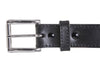 Black Stitched Steel Core Bullbelt® - Men's Stitched Leather Belt with Steel Core 1.50