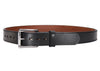 Black Stitched Steel Core Bullbelt® - Men's Stitched Leather Belt with Steel Core 1.50
