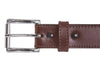 Brown Stitched Steel Core Bullbelt® - Men's Stitched Leather Belt with Steel Core 1.50