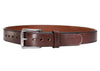 Brown Stitched Steel Core Bullbelt® - Men's Stitched Leather Belt with Steel Core 1.50