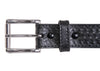 Black Basketweave Steel Core Bullbelt® : Men's Basketweave Leather with Steel Core Belt 1.50
