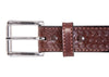 Brown Basketweave Steel Core Bullbelt® : Men's Basketweave Leather with Steel Core Belt 1.50