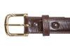 Men's Brown Italian Leather Steel Core Holster Belt 1.25