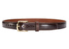 Men's Brown Italian Leather Steel Core Holster Belt 1.25