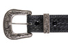 Brown Western Basketweave Bullbelt® - Leather Basketweave Belt with Western Buckle 1.50