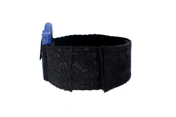 4 Inch Wide Women's Lace Belly Band Holster, Black or White