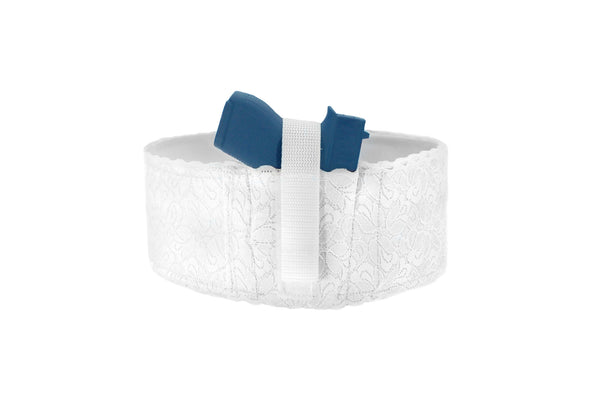 Women's White Lace Belly Band Holster