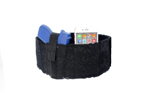 Women's Black Lace Belly Band Holster