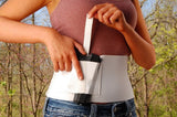 6 Inch Wide One Gun Belly Band Holster, Black or White