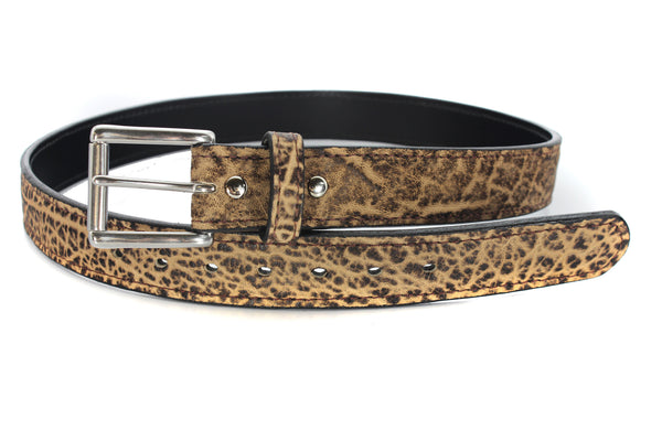 Rustic Brown Elephant Hide Gun Belt