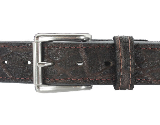 Dark Brown Elephant Hide Gun Belt-Daltech Force