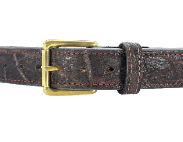 Dark Brown Elephant Hide Gun Belt