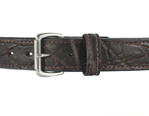Dark Brown Elephant Hide Gun Belt