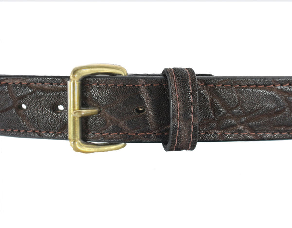 Dark Brown Elephant Hide Gun Belt