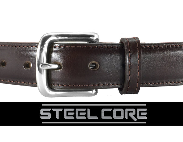 Italian Leather Steel Core Holster Belt